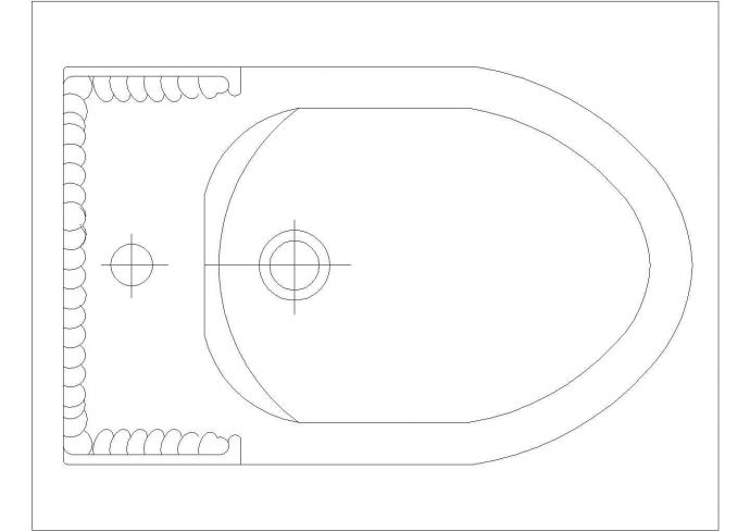 某马桶CAD全套设计平立侧面_图1