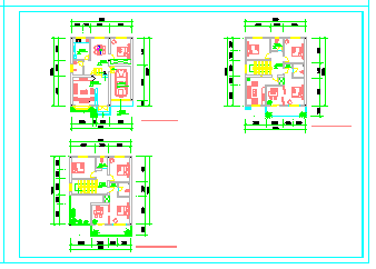 某家庭别墅建筑施工cad设计图