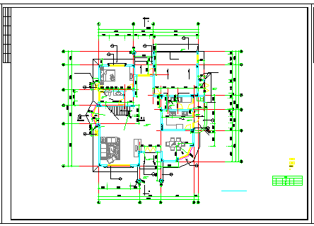 某地经典别墅cad建筑设计图-图一