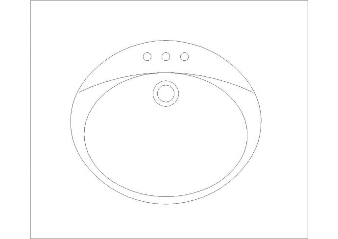 某洗手台CAD平面图设计构造_图1