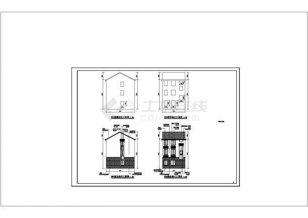 孔庙新村立面改造工程CAD建筑设计施工图-图一