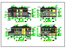 某地两层独立豪华别墅建筑设计cad施工-图二