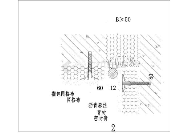 某挤塑聚苯板外墙外保温沉降缝构造CAD图纸-图二