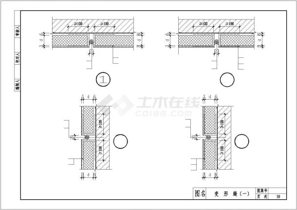 某工程外墙聚苯板外保温节点构造CAD图纸-图二