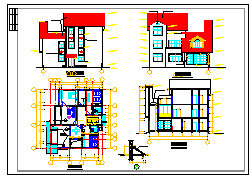 某别墅结构建筑cad设计方案图-图二