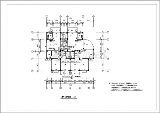 曲靖高层住宅建筑施工期临建（生活办公）用房设计CAD全套建筑施工图-图二