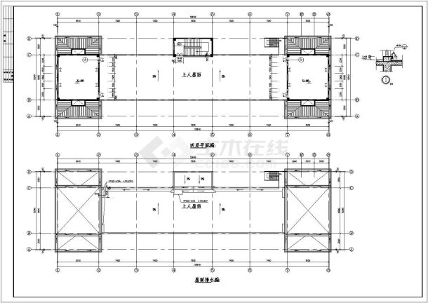 海阳市凤凰国际乡村社区商业楼设计全套施工cad图-图二