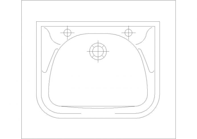 某洗手台CAD详细平面构造设计图纸_图1