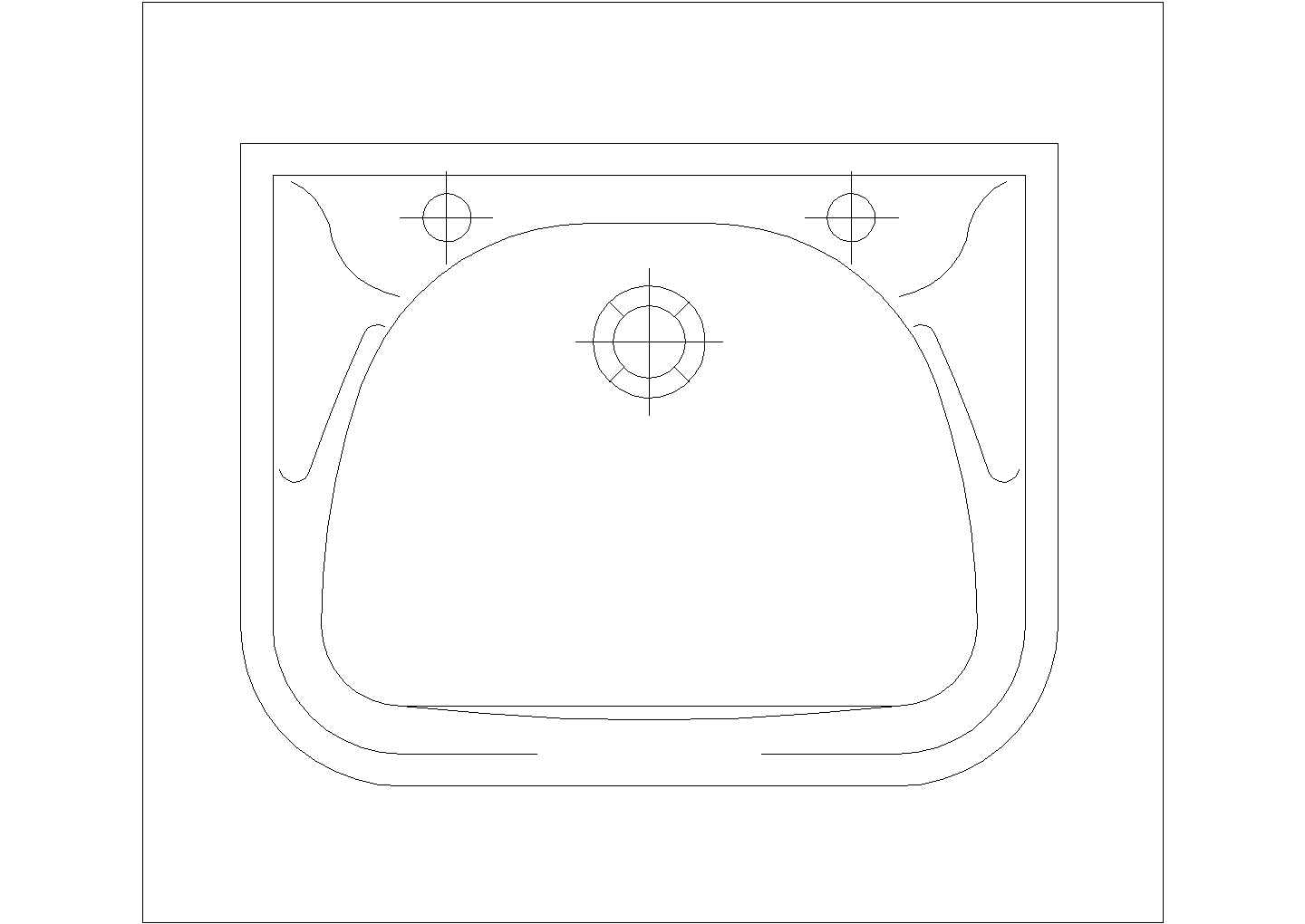某洗手台CAD详细平面构造设计图纸