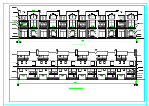 某联排别墅设计方案建筑cad图纸