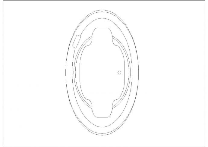 某浴缸平面CAD构造节点施工设计图纸_图1