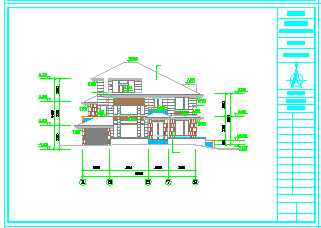 某三层日式别墅全套建筑cad施工图纸-图二