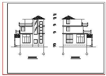实用新型别墅设计建筑方案cad图纸-图一