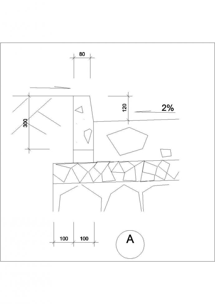某室外构造CAD平面图立面图_图1