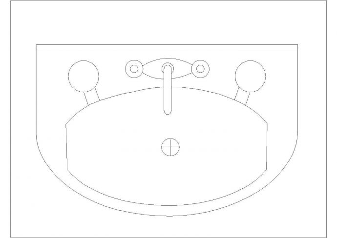 某洗手台CAD施工图纸详细设计_图1