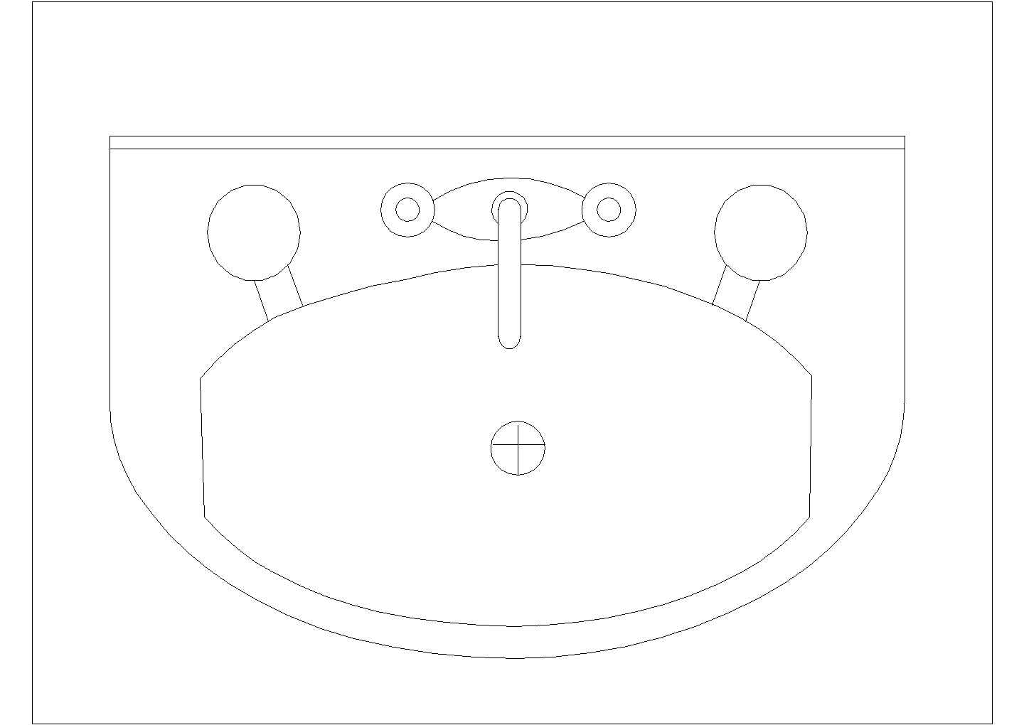 某洗手台CAD施工图纸详细设计