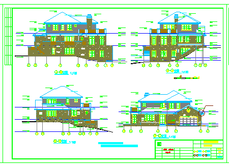 香格里拉千万级别墅建筑设计全套cad图纸-图二