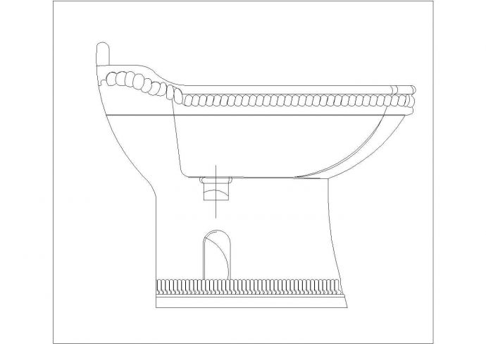 某马桶CAD全套设计平立侧面图_图1