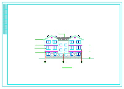 一套简单的别墅全套建筑cad设计图纸-图二