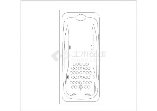 某浴缸平面CAD节点施工节点图-图一