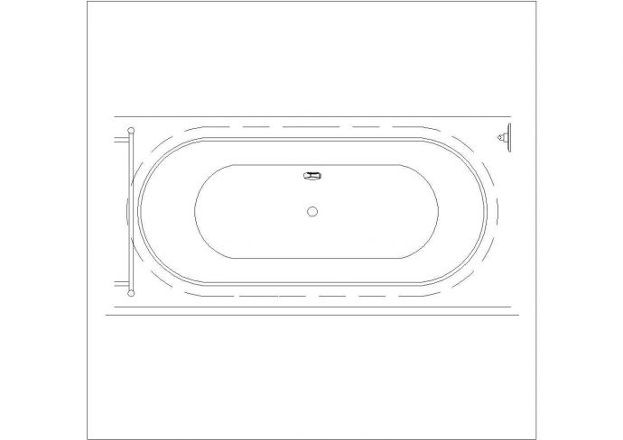 某浴缸平面CAD全套构造设计图纸_图1