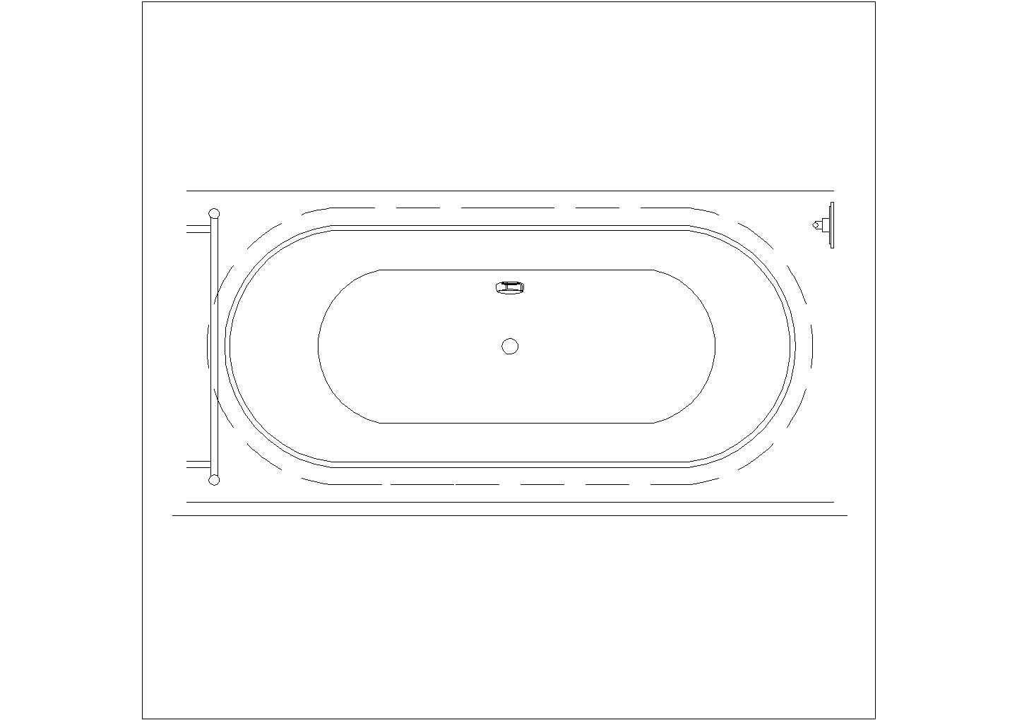 某浴缸平面CAD全套构造设计图纸