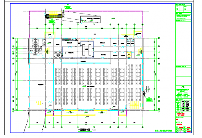某地食堂-暖通施工图CAD图纸_图1