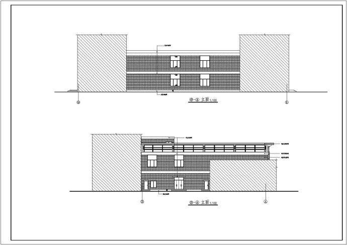 某地上2层小超市建筑设计cad施工图_图1