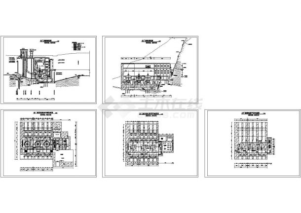 某地区河床式电站建筑设计施工CAD全套图纸-图一