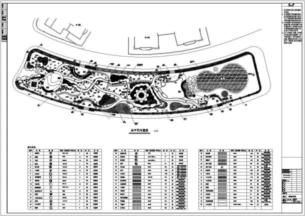 某景观园林休闲广场绿化设计cad总平面施工图纸（含设计说明）-图一