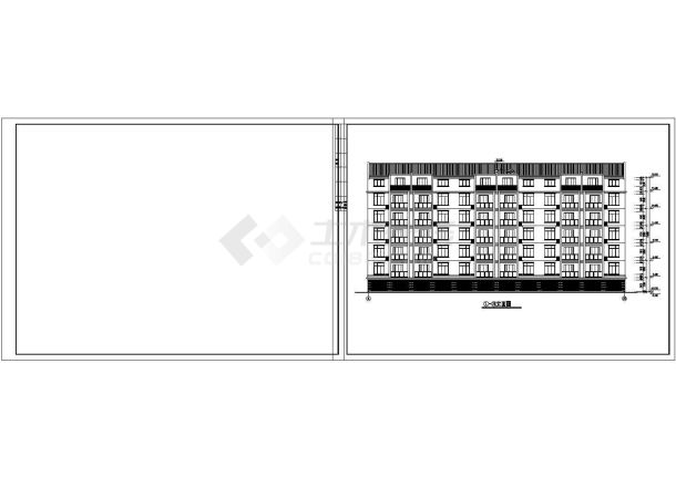 南阳市某小区3960平米6层框架结构住宅楼建筑设计CAD图纸（含车库层）-图一