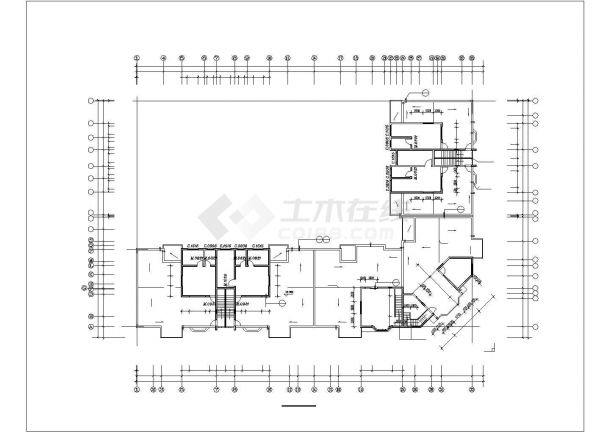太仓市汇阳新村某6层框架结构商住楼建筑设计CAD图纸（1层商用）-图二