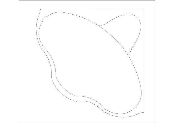 某成品浴缸CAD详细构造平立剖图纸_图1
