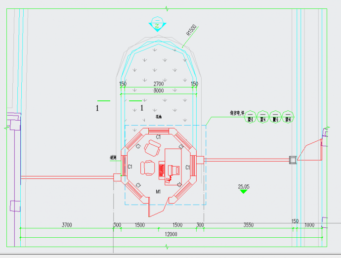 某地欧式住宅小区入口详图设计CAD图纸_图1
