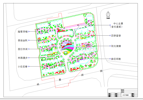 某地居住小区环境景观设计图CAD图纸-图二