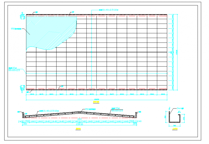 某地会议室全套网架结构图CAD图纸_图1
