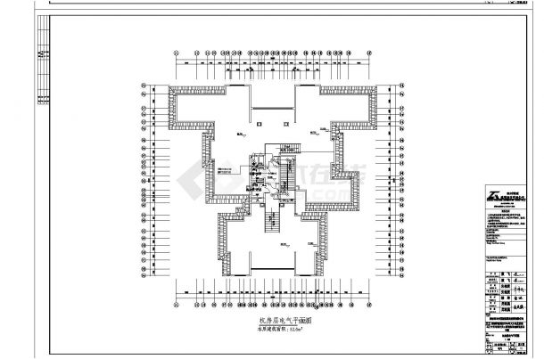 某三层豪华风格别墅建筑CAD参考图-图二