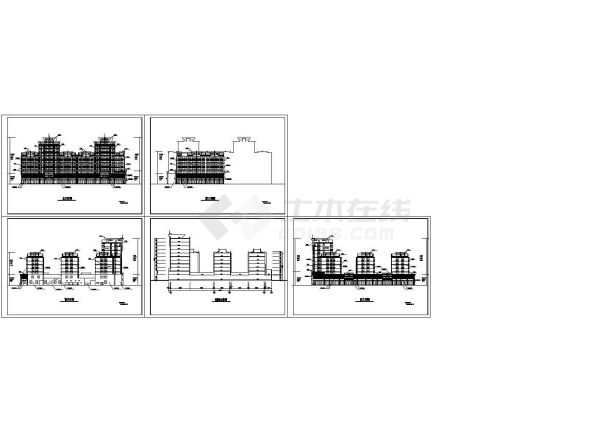 西南地区某多层商住楼建筑设计施工CAD全套图纸-图一