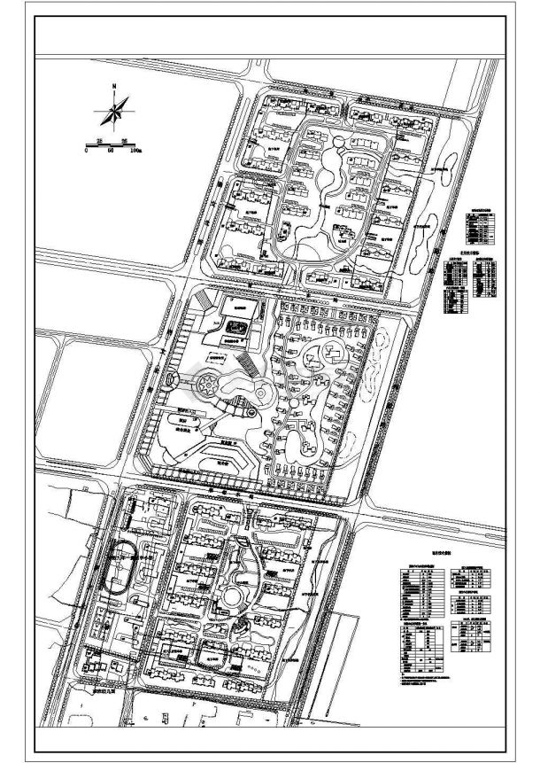 河北城镇修建性详细规划总平面图-图一