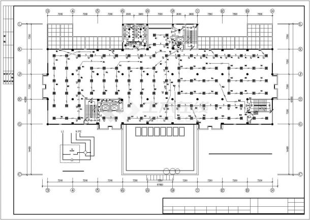某城市大学图书馆大楼全套电气设计施工CAD图纸-图一
