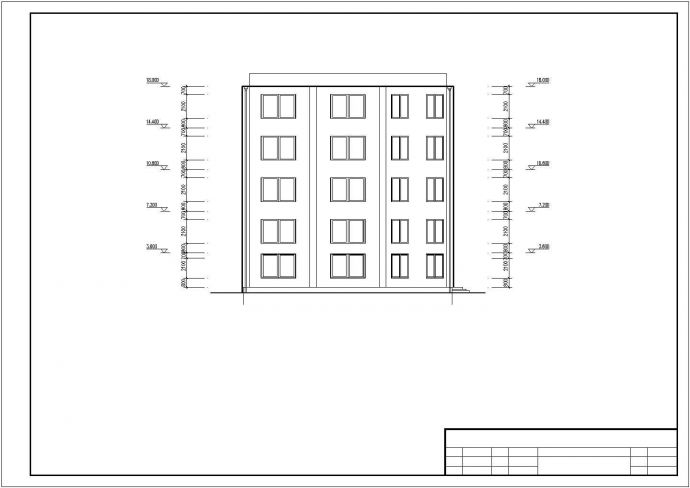某城市大学图书馆建筑设计施工CAD图纸_图1