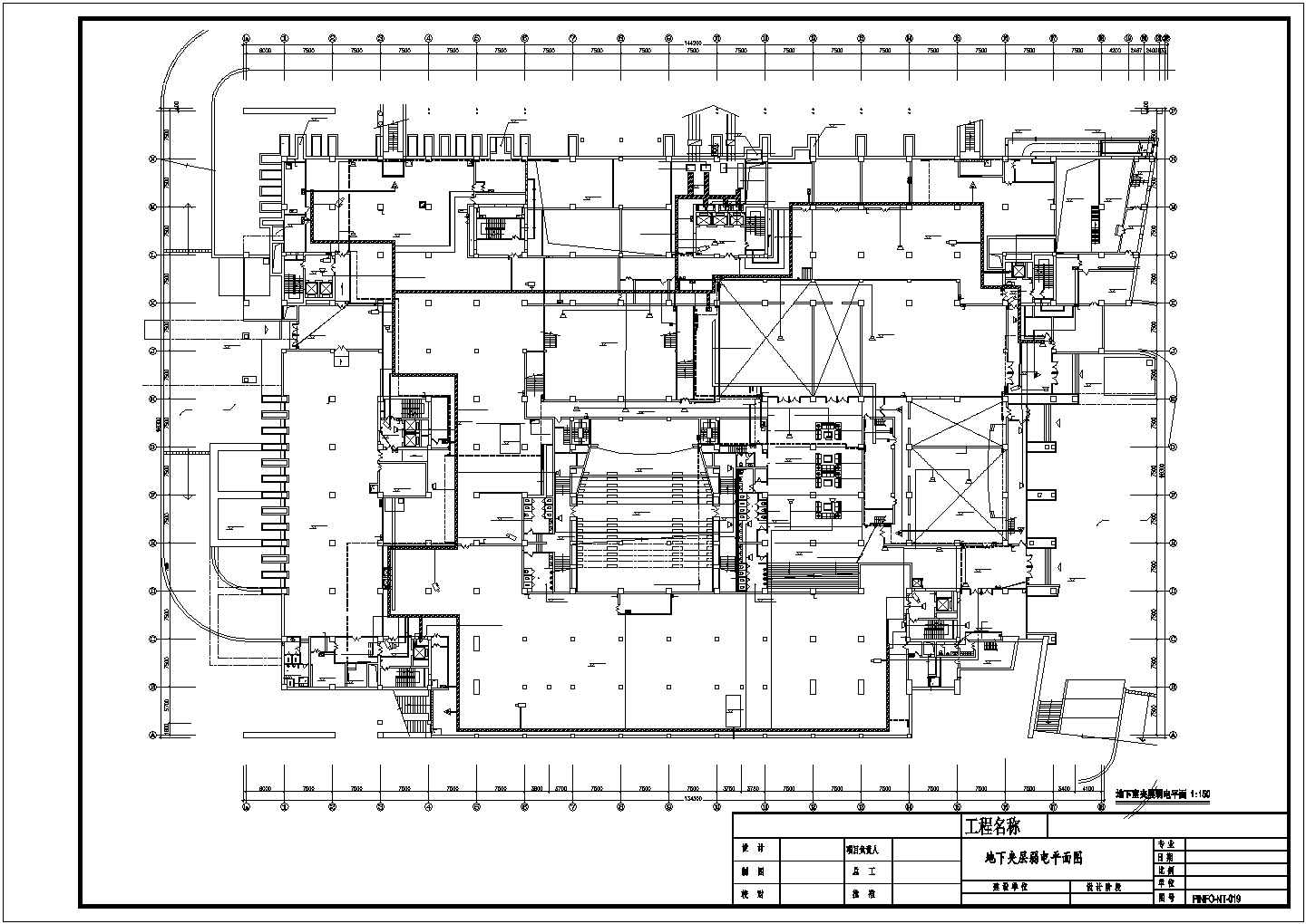 某城市大学图书馆弱电系统施工设计CAD图纸