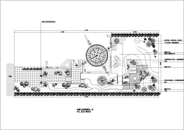 某小型庭院环境景观设计CAD图纸-图一