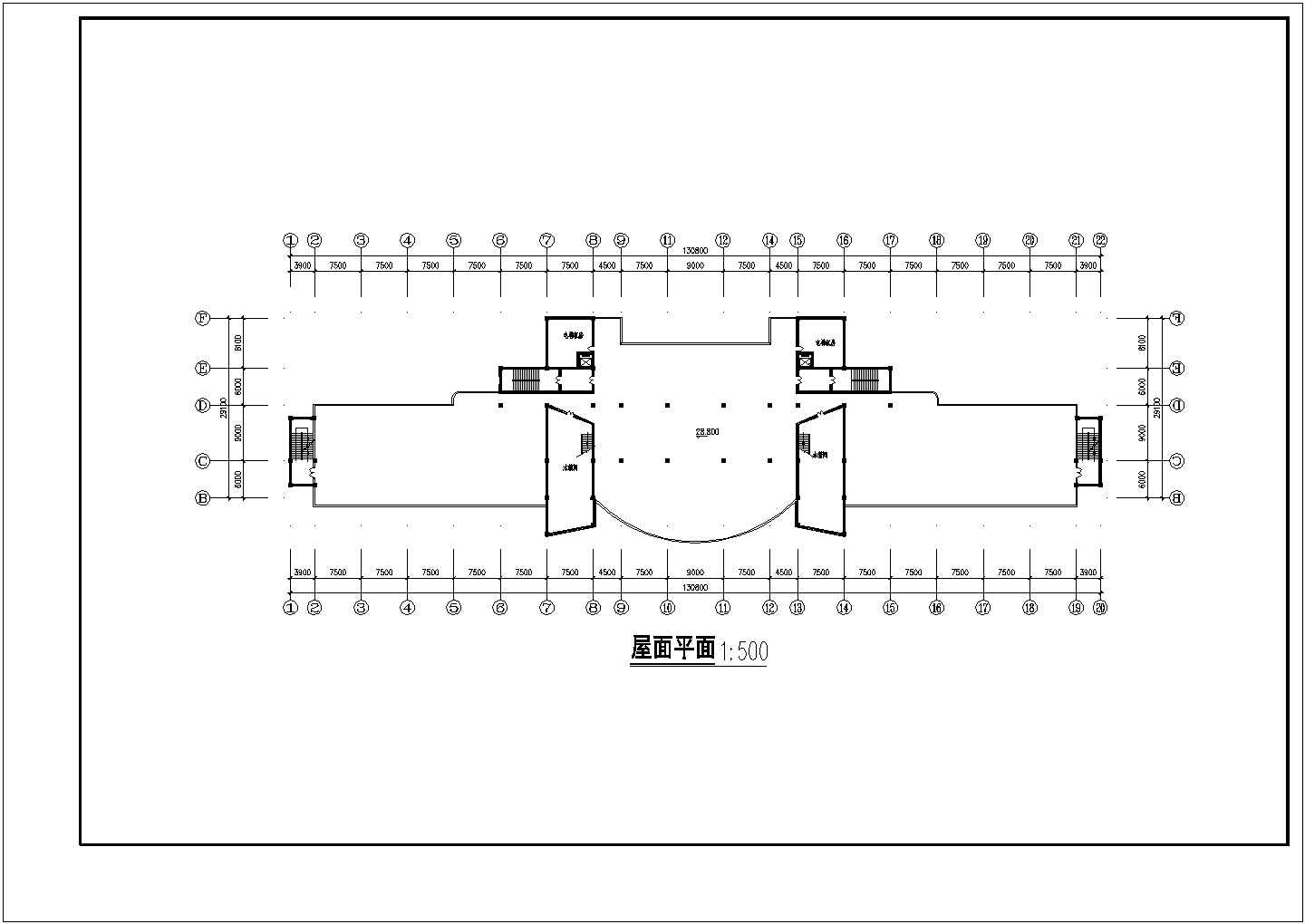 某学校八层图书馆建筑设计CAD图纸