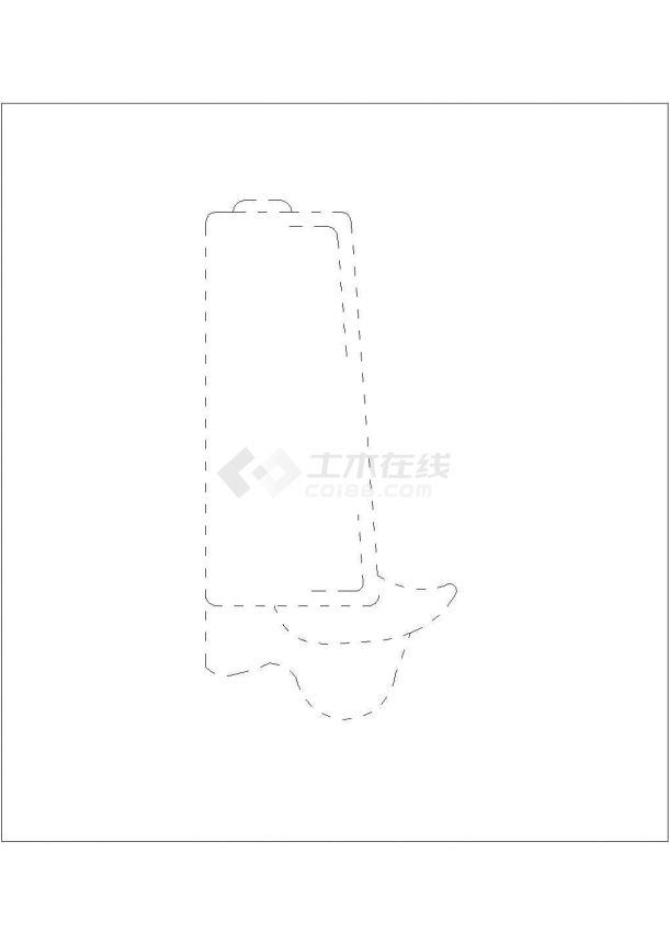 某小便器CAD详细全套施工构造图-图一