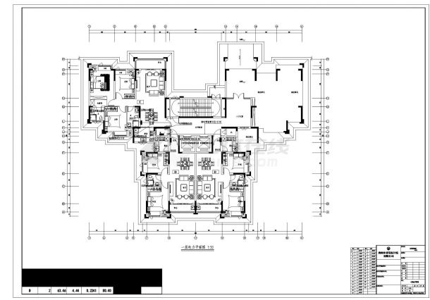 北衙尚城B区3号楼电气施工设计CAD套图-图一