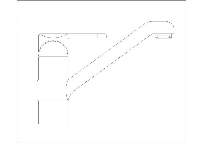 某水龙头CAD详细构造平立面图纸_图1