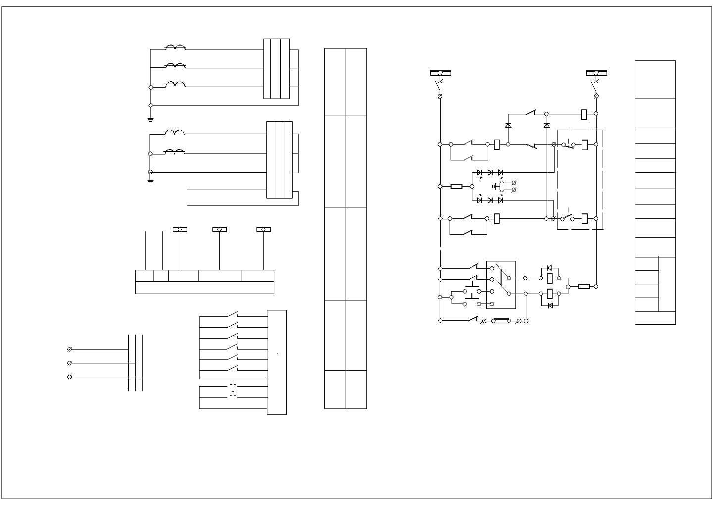 电动机保护单元原理CAD图