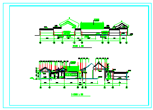 某单层四合院住宅建筑平立面设计CAD图纸-图一