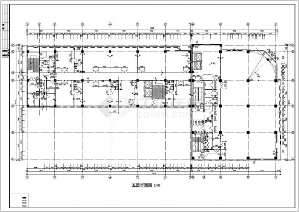 十二层办公楼建筑设计施工cad图纸（含地下一层，共十八张）-图一
